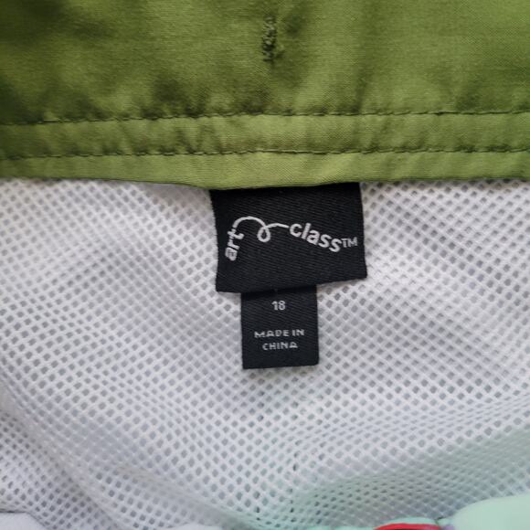 NWT Art class size 18 boys swim bottoms/trunks green leaf pattern - Picture 4 of 6